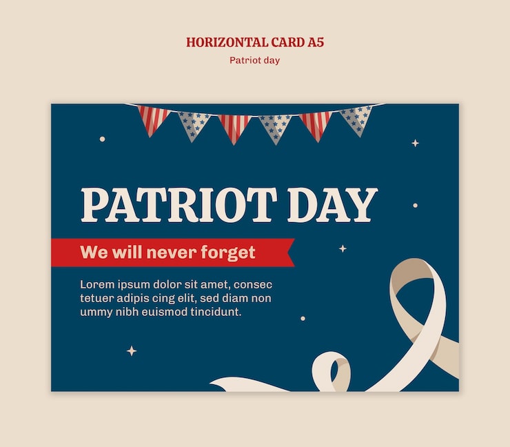 PSD Gratis desain templat hari patriot