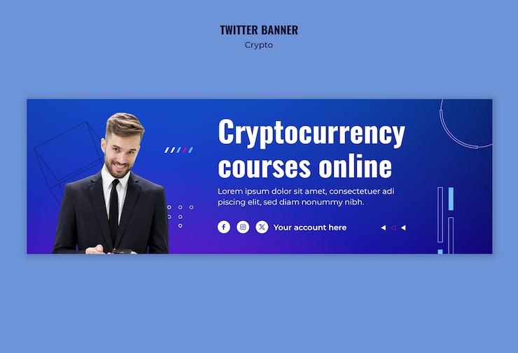 PSD Gratis desain templat kripto
