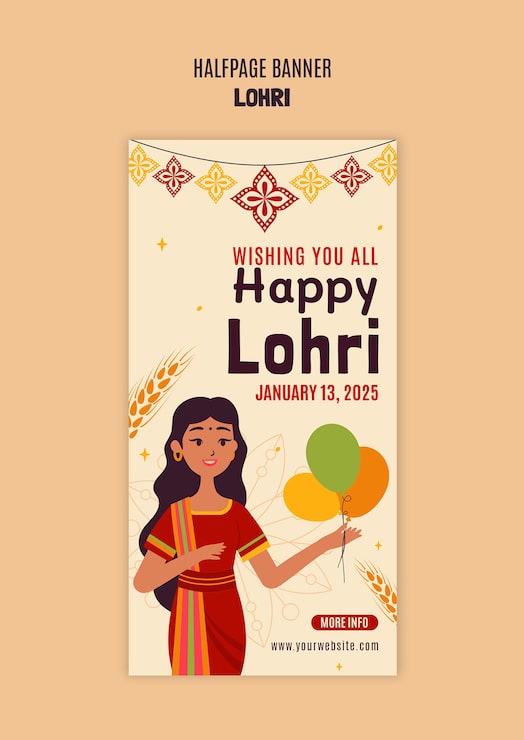PSD Gratis desain templat lohri