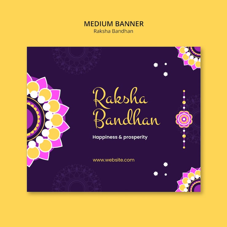 PSD Gratis desain templat raksha bandhan