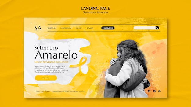 PSD Gratis desain templat setembro amarelo
