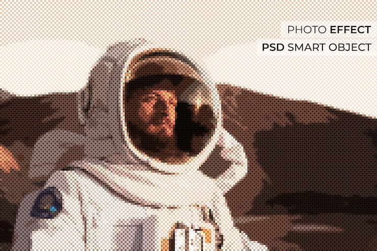 PSD gratuito design effetto foto pixel