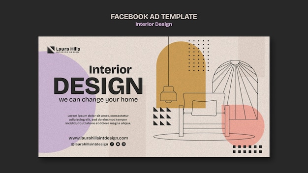 PSD gratuito disegno del modello di interior design