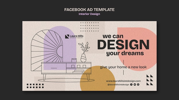 PSD gratuito disegno del modello di interior design