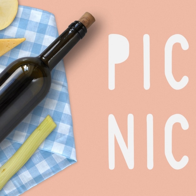 PSD gratuito disegno di sfondo picnic