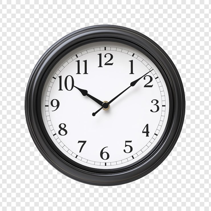 PSD gratuito diseño clásico de reloj de pared negro