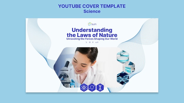 PSD gratuito diseño de plantilla de ciencia