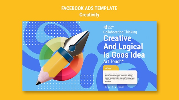 PSD gratuito diseño de plantilla de creatividad