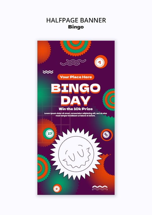 PSD gratuito diseño de plantillas de bingo