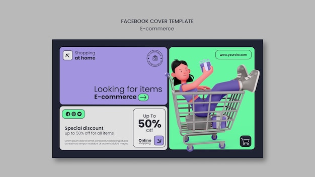 PSD gratuito diseño de plantillas de comercio electrónico