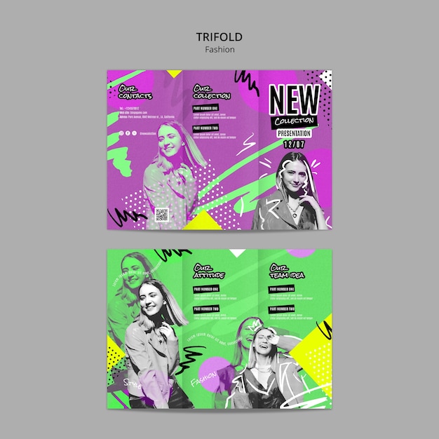 PSD gratuito diseño de plantillas de moda