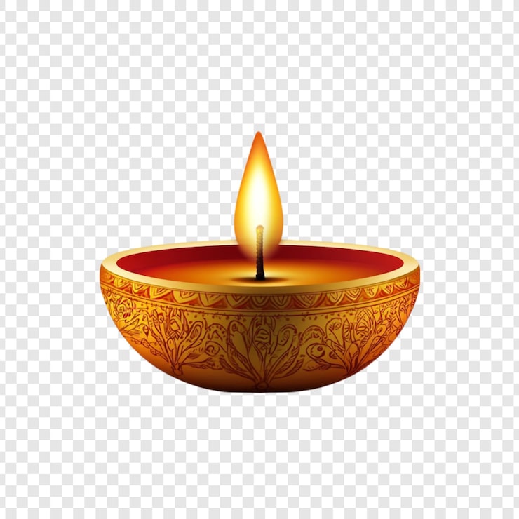 PSD gratuito diwali iluminado diya un símbolo de luz y esperanza