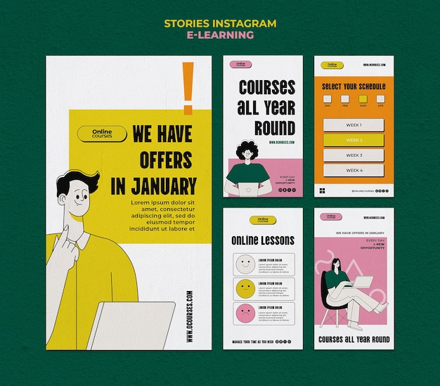 Gratis PSD e-learning sjabloonontwerp
