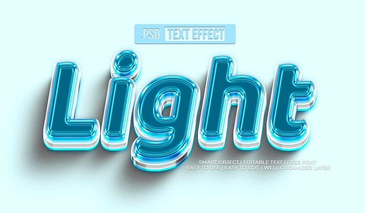 PSD gratuito efecto de estilo de texto claro