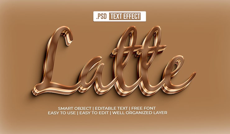 PSD gratuito efecto de estilo de texto con leche