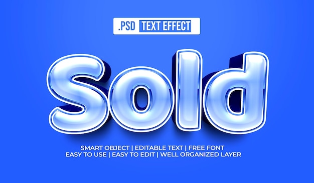 PSD gratuito efecto de estilo de texto vendido