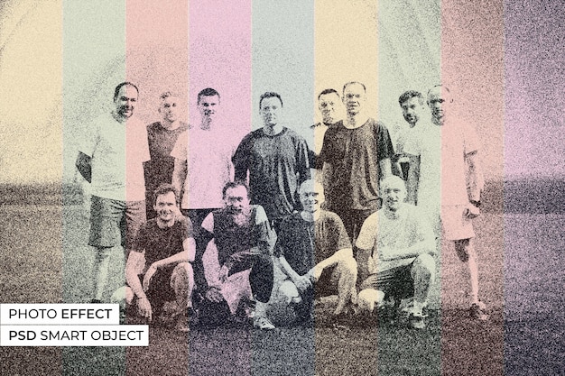 PSD gratuito efecto de foto risógrafo