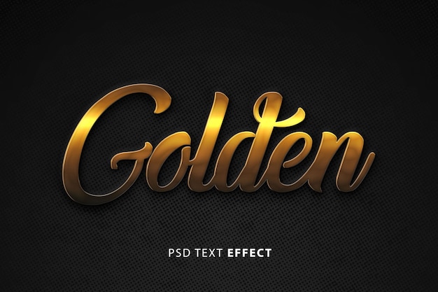 PSD gratuito efecto de texto dorado psd