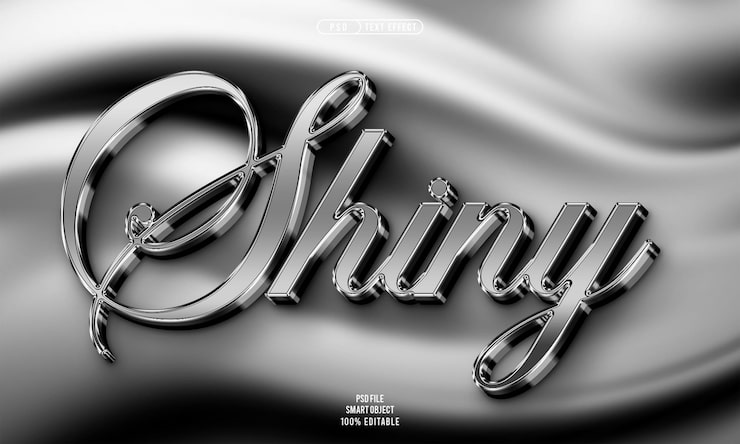 PSD gratuito efecto de texto editable 3d brillante