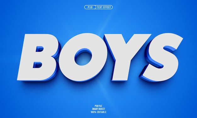 PSD gratuito efecto de texto editable 3d para niños