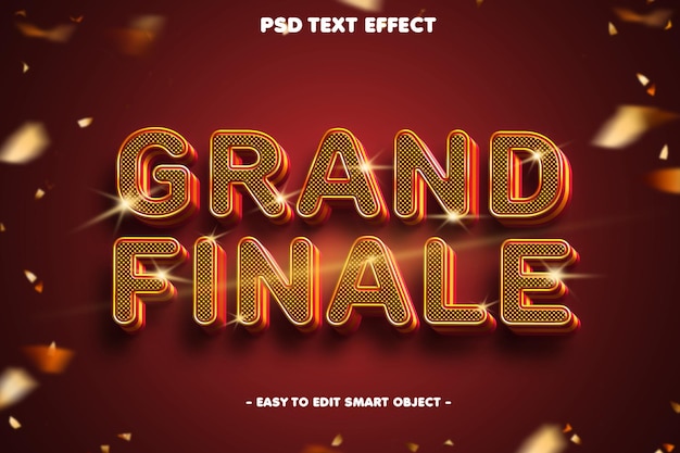 PSD gratuito efecto de texto psd de gran final