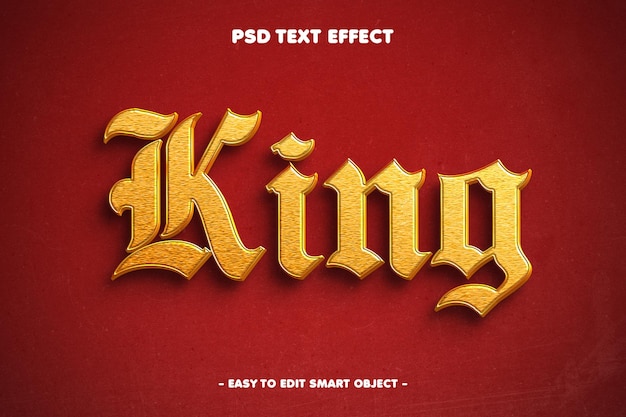 Gratis PSD effect van de king-tekst