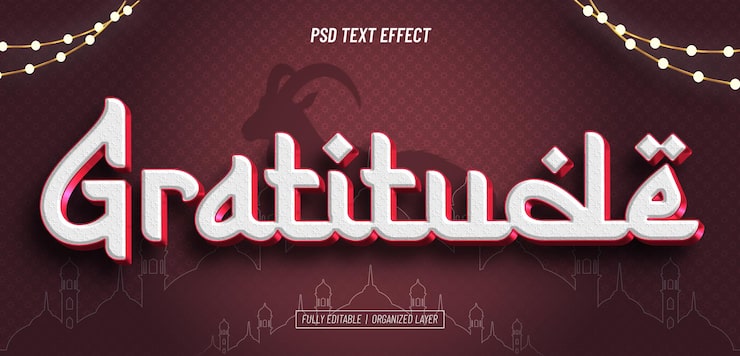 Gratis PSD eid al adha mubarak teksteffect
