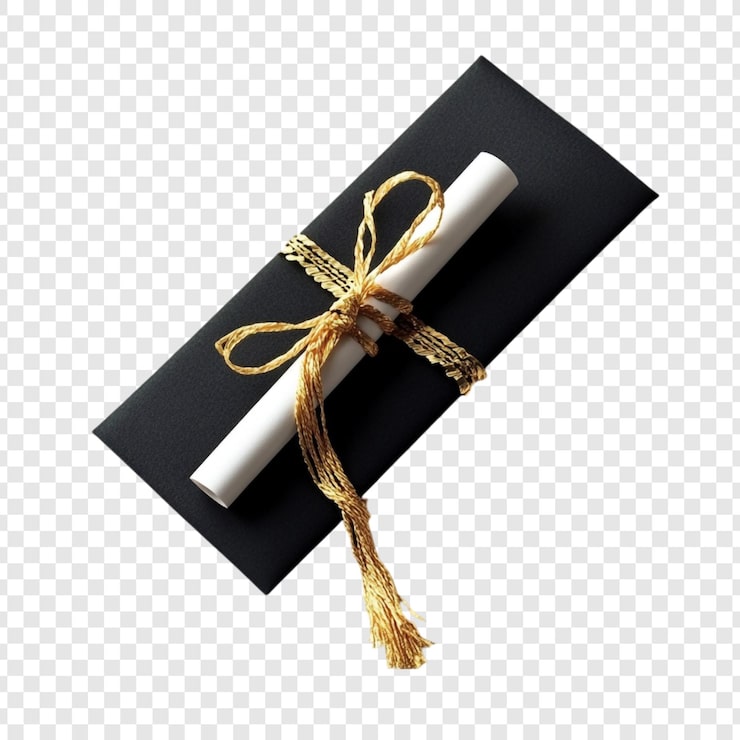 PSD gratuito elegante busta nera con carta arrotolata e filo d'oro