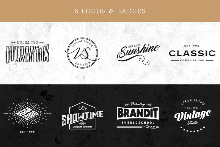 Gratis PSD elegante logo collectie