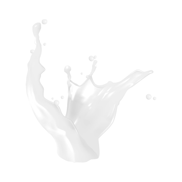 PSD gratuito elemento de salpicaduras de leche aislado