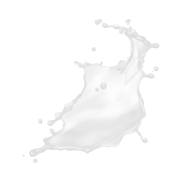 PSD gratuito elemento de salpicaduras de leche aislado
