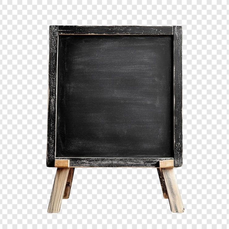 PSD gratuito estante de tablero negro rústico para el menú mensaje o anuncio