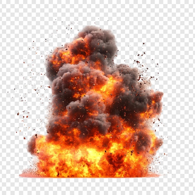 PSD gratuito explosión ardiente una imagen dramática de una explosión masiva