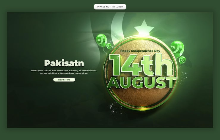 PSD gratuito feliz día de la independencia de pakistán plantilla de banner web