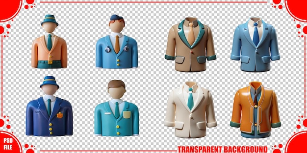 PSD gratuito figurinas elegantes que representan diversas opciones de moda