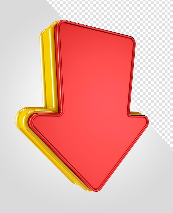 PSD gratuito las flechas de dirección de renderización 3d para la composición
