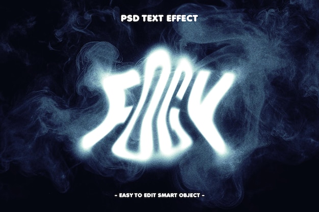 Gratis PSD fogy smoke tekst-effect