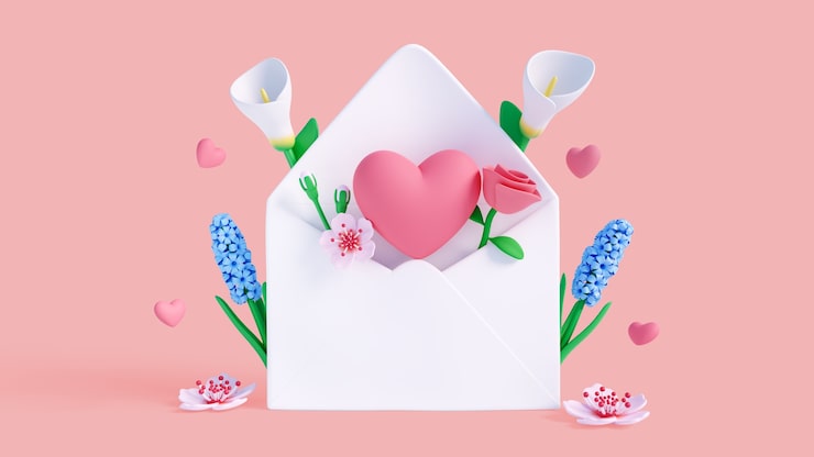 PSD gratuito fondo 3d para la celebración del día de san valentín