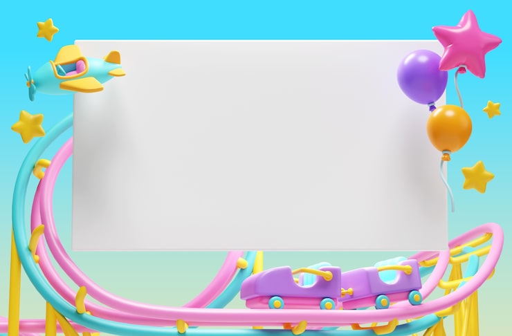 PSD gratuito fondo de banner en blanco de venta en el parque de atracciones