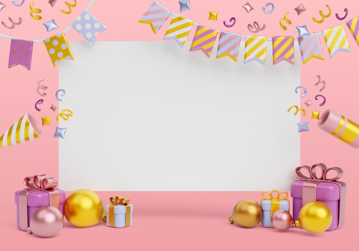 PSD gratuito fondo de banner en blanco de ventas de cumpleaños