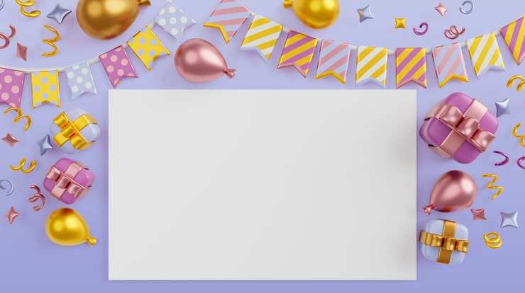 PSD gratuito fondo de banner en blanco de ventas de cumpleaños