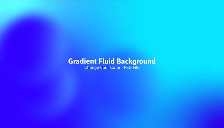 PSD gratuito fondo fluido degradado azul
