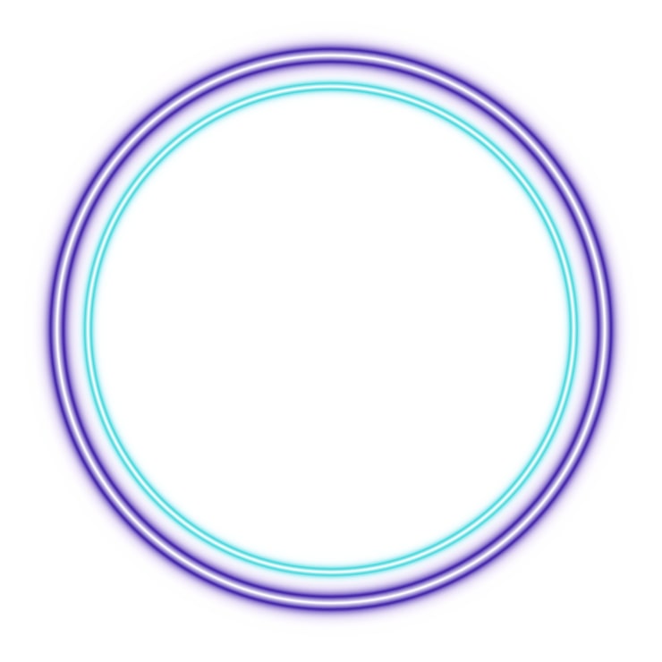 PSD gratuito forma a cerchio al neon