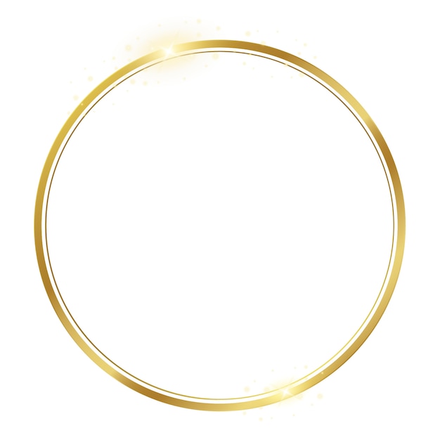 PSD gratuito forma de círculo dorado