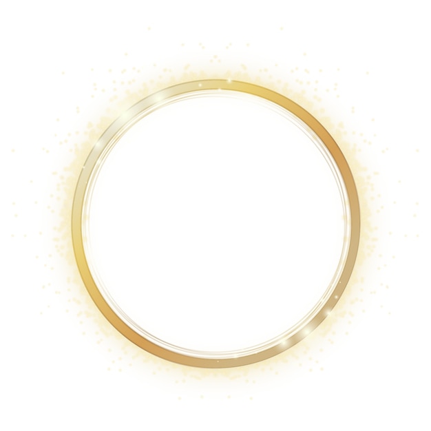 PSD gratuito forma de círculo dorado