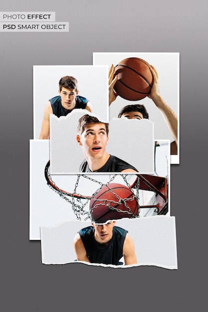 Gratis PSD foto-collage-effect