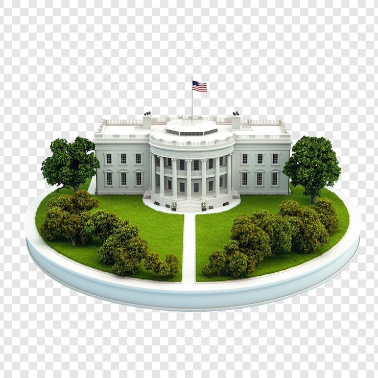 PSD Gratis gedung putih ikon landmark amerika