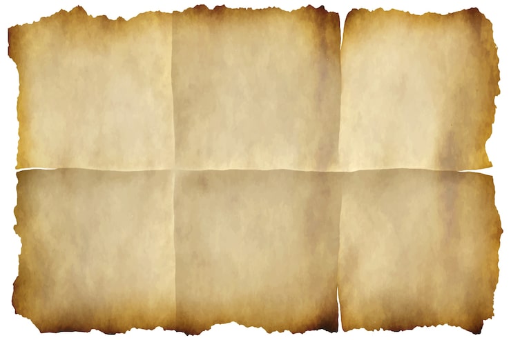 Gratis PSD geïsoleerde illustratie op perkamentpapier