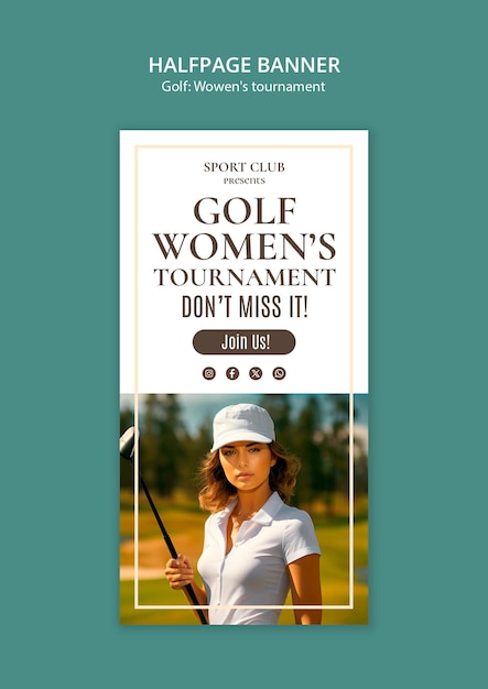 Gratis PSD golf damestoernooi banner