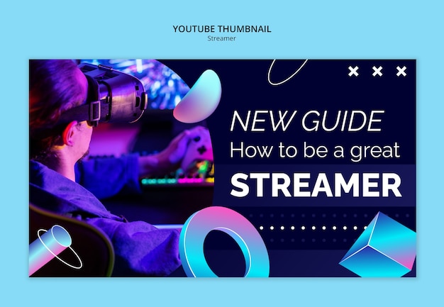 Gratis PSD gradiënt streaming hobby sjabloon